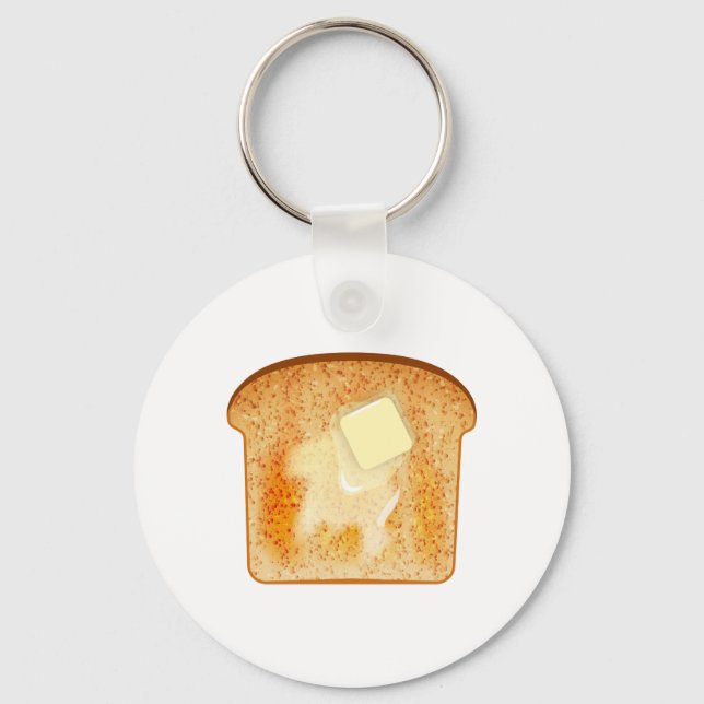 Butter on toast key ring (Front)
