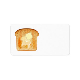 Butter on toast label