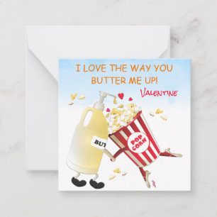 Butter Popcorn Funny Pun Couple Valentine Card