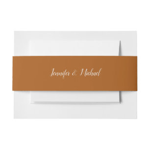 Butter Rum Belly Bands Invitation Belly Band