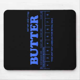 Butter Stick - Blue Funny Mouse Mat