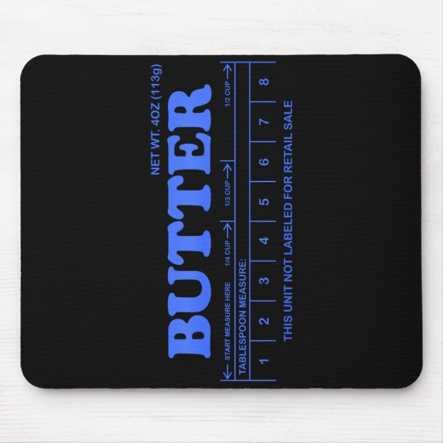 Butter Stick - Blue Funny  Mouse Mat (Front)