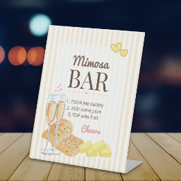 Butter Together Bridal Shower Mimosa Bar Pedestal Sign