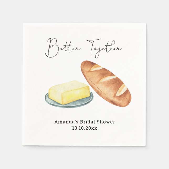 Butter Together Bridal Shower  Napkin (Front)