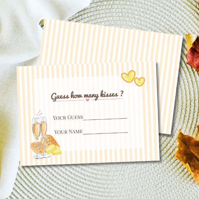 Butter Together, Guess How Many Kisses Bridal Game Enclosure Card (Creator Uploaded)