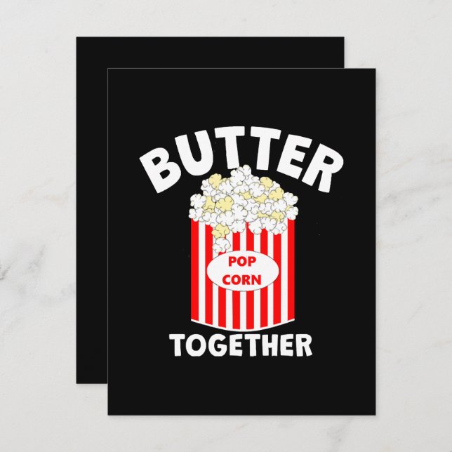 BUTTER Together Movie Popcorn Holiday Card (Front/Back)
