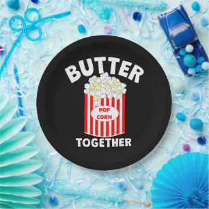 BUTTER Together Movie Popcorn Paper Plate