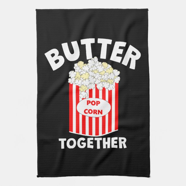 BUTTER Together Movie Popcorn Tea Towel (Vertical)