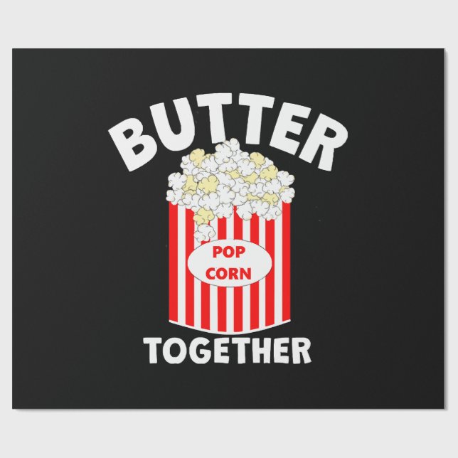 BUTTER Together Movie Popcorn Wrapping Paper (Flat)