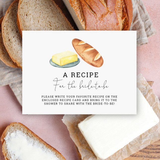 Butter together - Recipe for the bride-to-be Enclosure Card (Creator Uploaded)