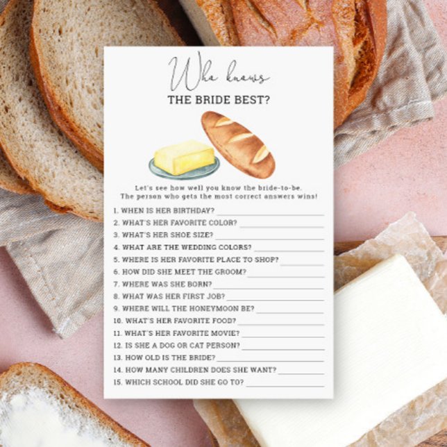 Butter together - Who knows the bride best game (Creator Uploaded)