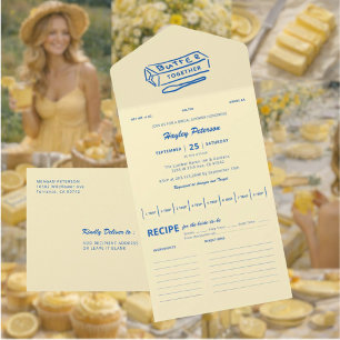 Butter Together Yellow Bridal Shower All In One Invitation