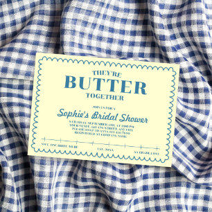 Butter Together Yellow Vintage Bridal Shower Invitation