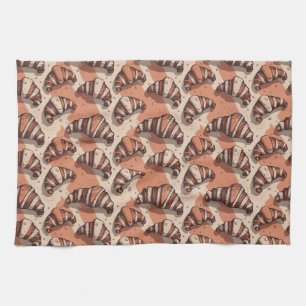 "Butter & Whimsy: The Croissant Chronicles" Tea Towel