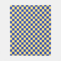 Butter yellow and blue checkered board pattern
