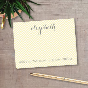 Butter Yellow and Grey Stationery Suite for Women Post-it Notes