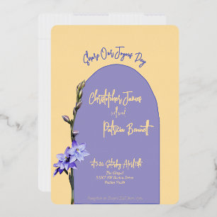 Butter Yellow and Lilac Coloured Sun Orchid Weddin