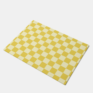 Butter Yellow Checkerboard Doormat