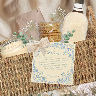 Butter Yellow Elegant Wedding Welcome Gift Bag Favour Tags
