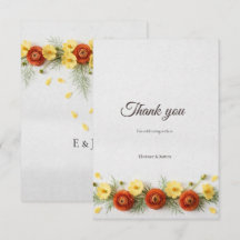 Butter Yellow Garden Thank You Card Terracotta
