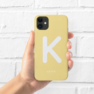 Butter Yellow Monogram Phone Case