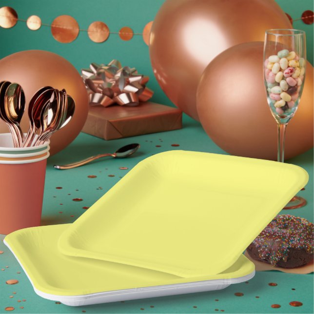 Butter Yellow Paper Plate (Multi)