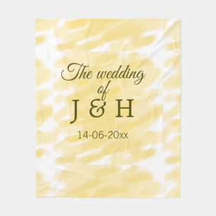 Butter yellow pastel the wedding of couple name le fleece blanket