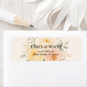 Butter Yellow Peach & Ivory Floral Wedding 