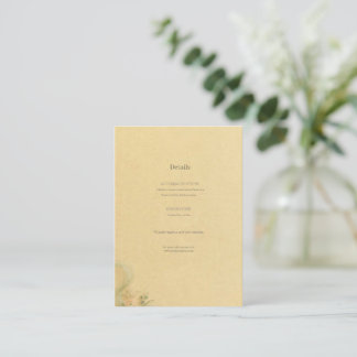 Butter Yellow Peach Ranunculus Details Enclosure Card