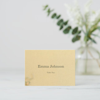 Butter Yellow Peach Ranunculus Place Card