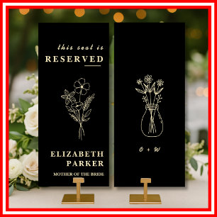 Butter Yellow Reserved Seating Wedding Tag Invitation