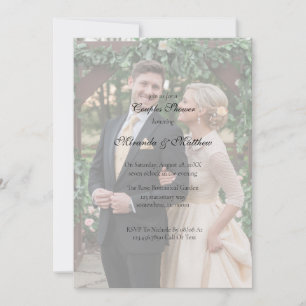 Butter-Yellow Rose Bouquet Couples Shower Invitation