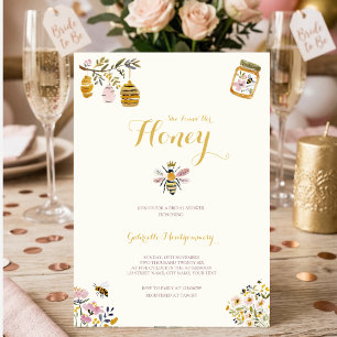 Butter Yellow She Found Her Honey Bee Bridal Party Invitation