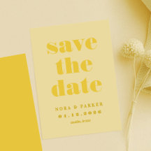 Butter Yellow Simple Modern Wedding