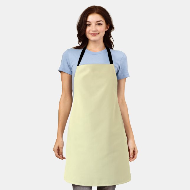 Butter Yellow Solid Colour Apron (Worn)
