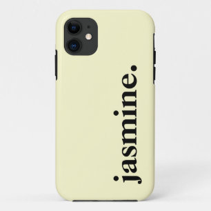 Butter Yellow Solid Colour Elegant Name iPhone 11 Case