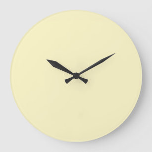 Butter Yellow Solid Colour Large Clock
