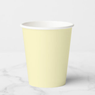 Butter Yellow Solid Colour Paper Cups