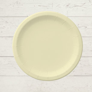 Butter Yellow Solid Colour Paper Plate