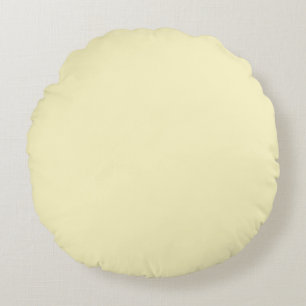 Butter Yellow Solid Colour Round Cushion