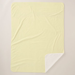 Butter Yellow Solid Colour Sherpa Blanket