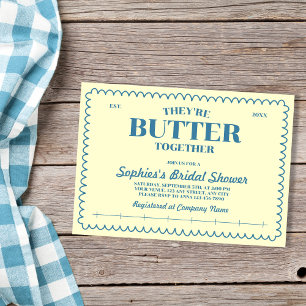 Butter Yellow Vintage Package Bridal Shower Invitation