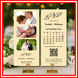 Butter Yellow Wedding Photo QR Code Elegant