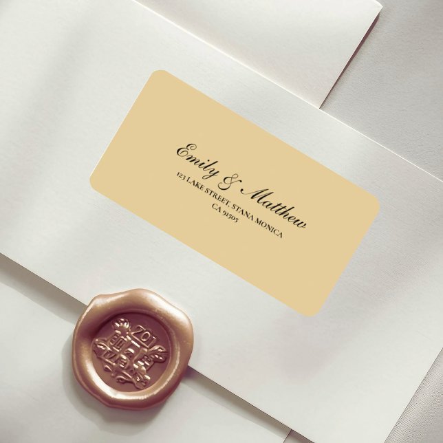 Butter Yellow Wedding Return Address Label (Creator Uploaded)