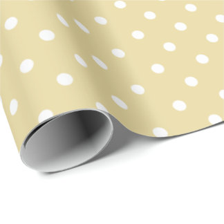 Butter Yellow | White Polka Dot Wrapping Paper