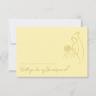 Butter Yellow Will You Be My Bridesmaid Proposal Invitation
