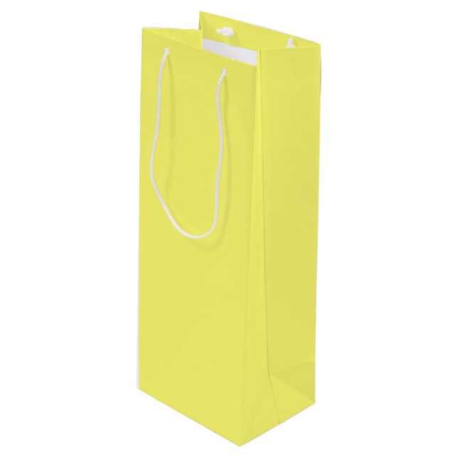 Butter Yellow Wine Gift Bag (Front Angled)