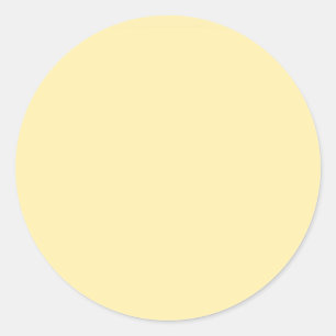 Buttercream Solid Colour Classic Round Sticker