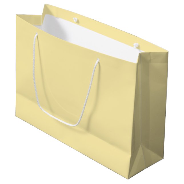 Buttercream Solid Colour Large Gift Bag (Front Angled)