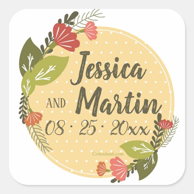 Buttercream Yellow Stickers (Front)